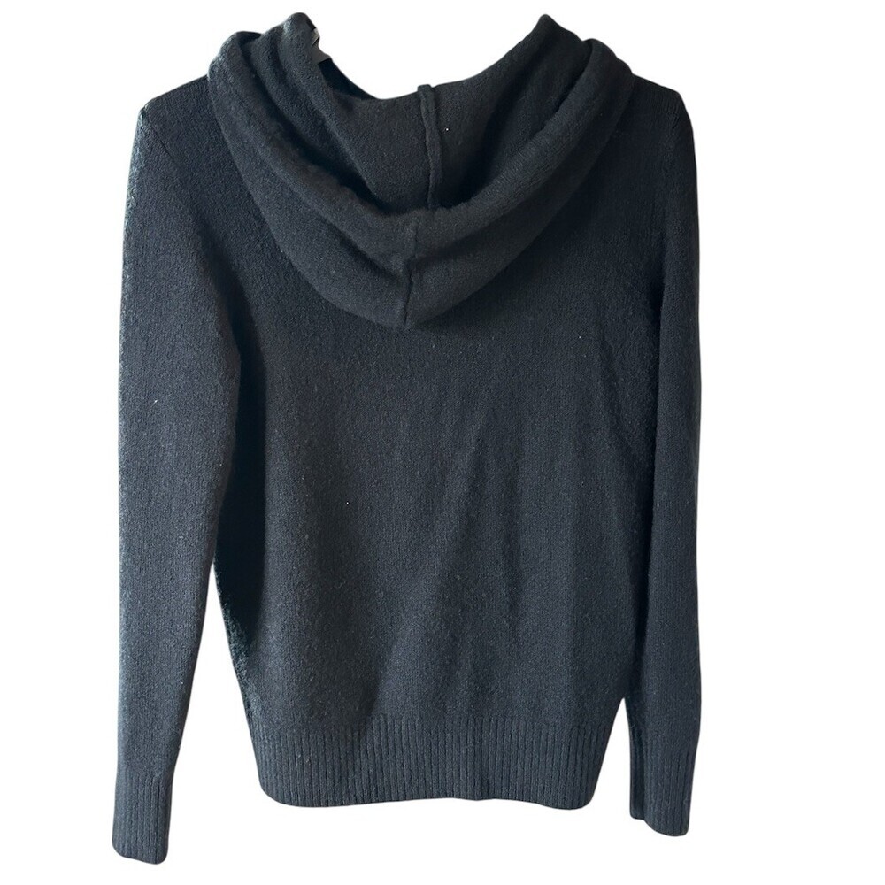 Love Ellie Sweater Womens Size M Black Hooded Pullover Long Sleeve - Picture 2 of 6